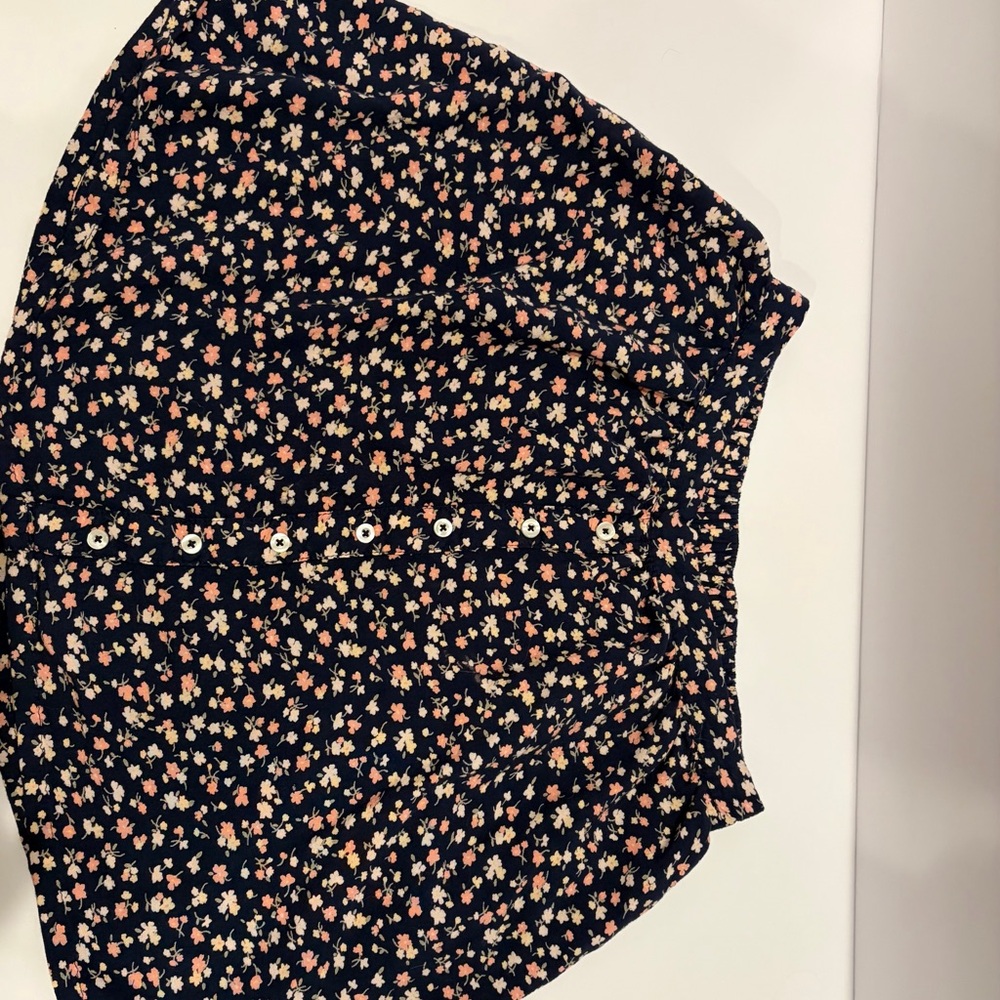 Hollister Navy Floral Mini Skirt